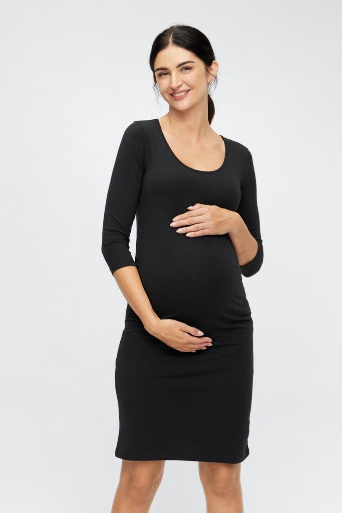 Plateau Kampioenschap timmerman mllea org 3/4 dress a. o. noos 20010360 mama-licious positie jurk black