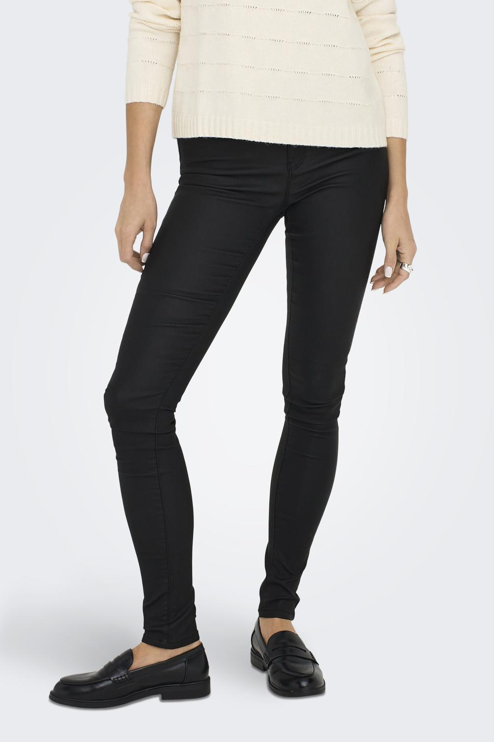 ticket Opschudding Goed doen onlanne k mid waist coated jeans noos 15151791 only jeans black