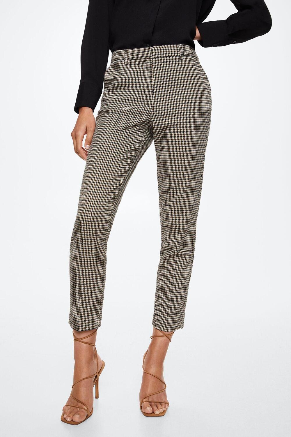 skinny pied de poule pantalon 37005135 mango broek 30