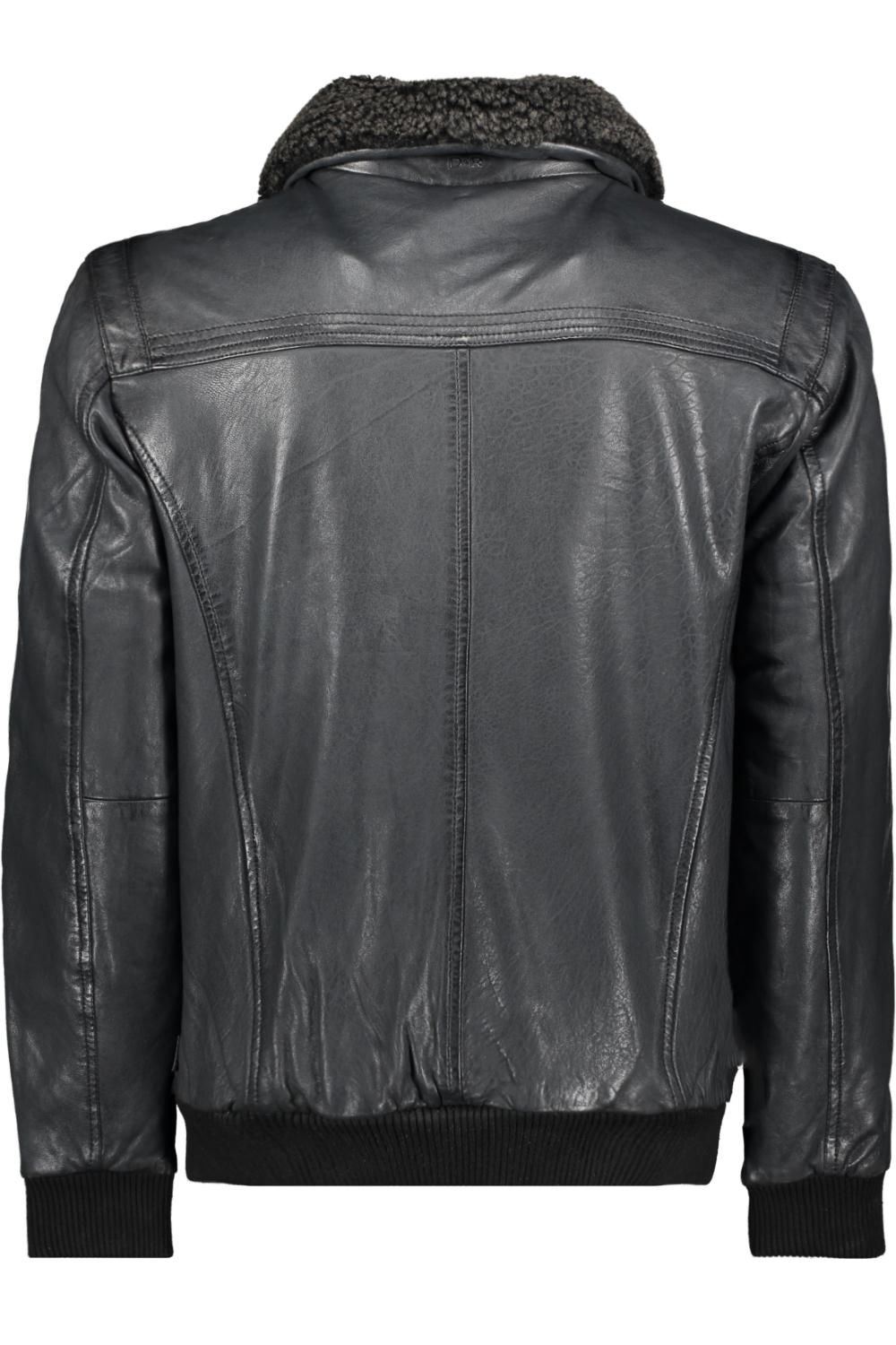 Bij wet Vestiging Gedrag leather jacket 52312 donders leren jas 980 anthracite